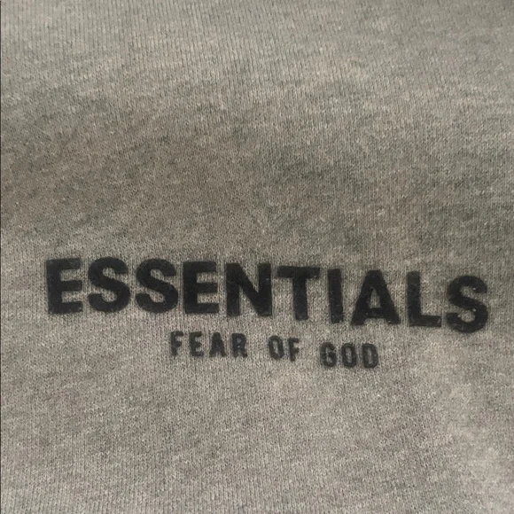 Essentials Light Gray Hoodie - Picture 3 of 6